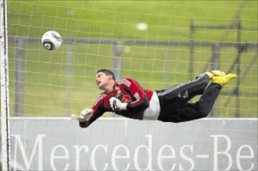 MISSED OUT: Bafana Bafana and Orlando Pirates goalkeeper Moeneeb Josephs during a training session. He will not feature in next year's Afcon Photo: Gallo Images