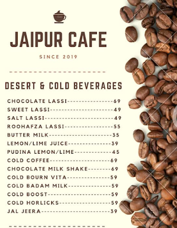 Jaipur Cafe menu 