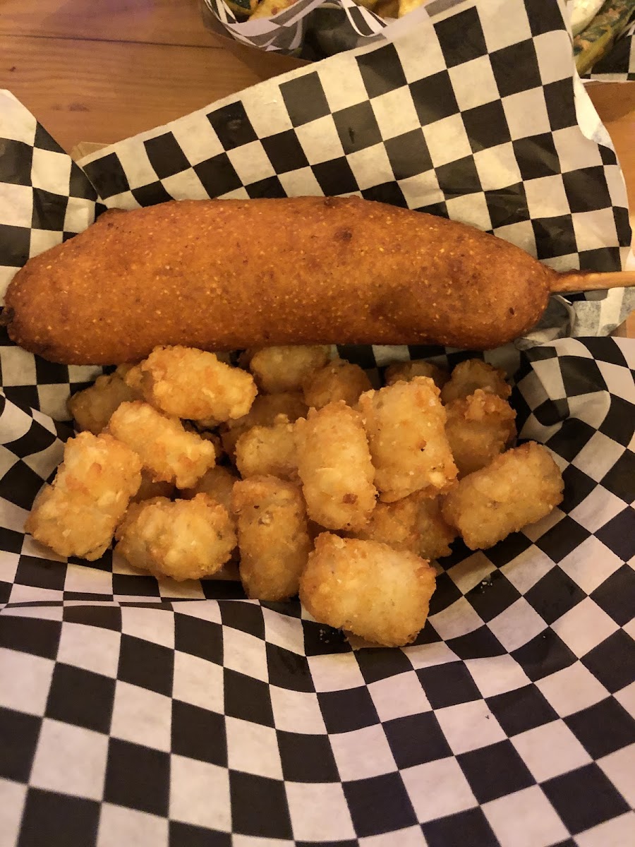 Hand dipped corndog