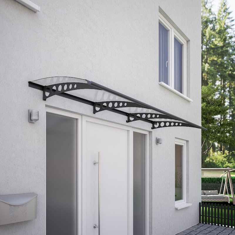 Auvent Marquise de Porte 240 cm, Style Plus Circle