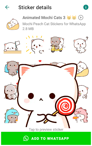 Screenshot Animated Mochi Cat Stickers