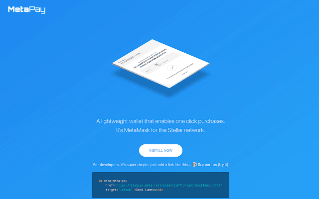 MetaPay - stellar web wallet