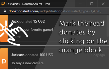 Hide read donates for DonationAlerts Preview image 0