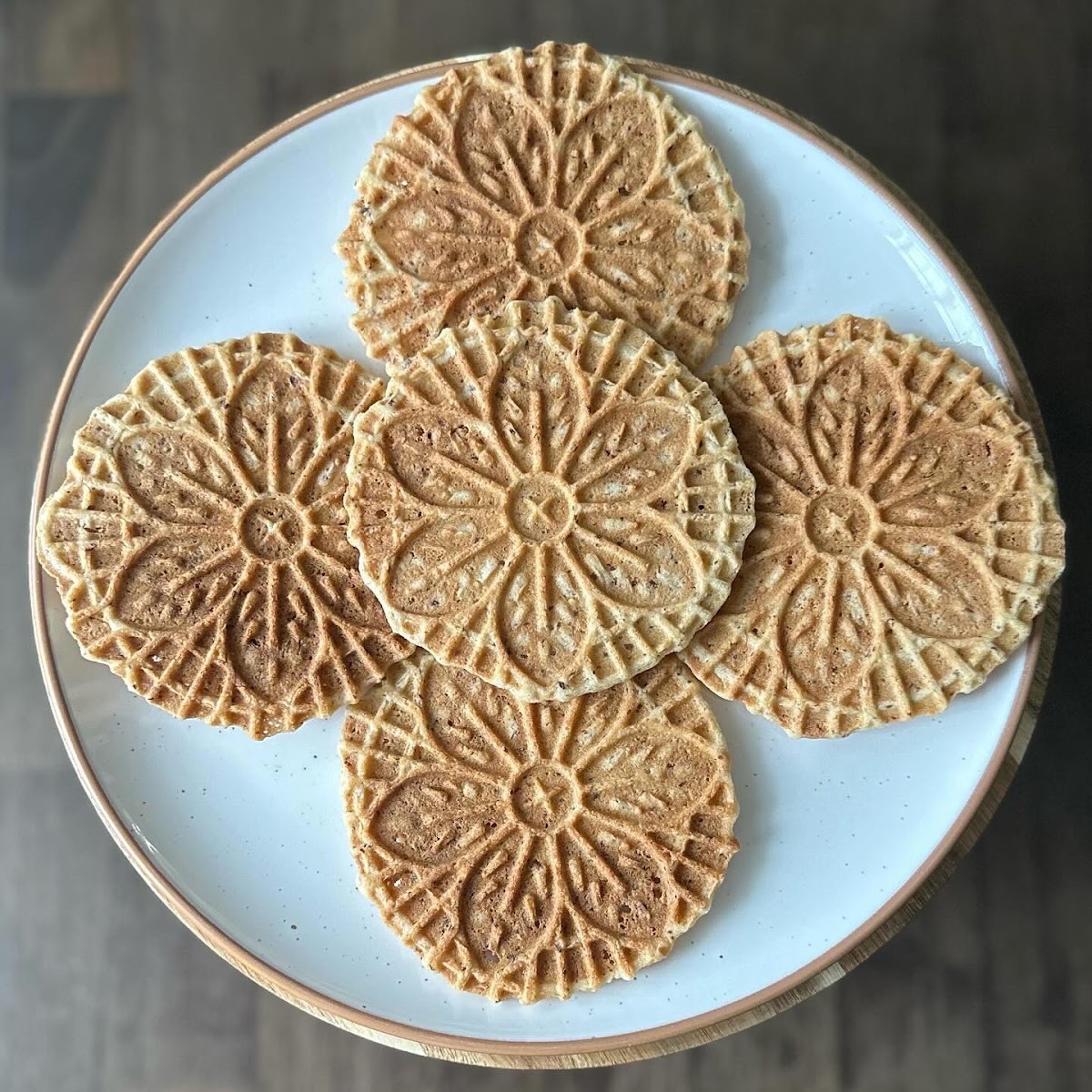 Pizzelle / Waffle Cookies 
(allergen friendly and vegan)