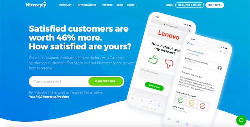Nicereply: comentarios de los clientes en tiempo real 