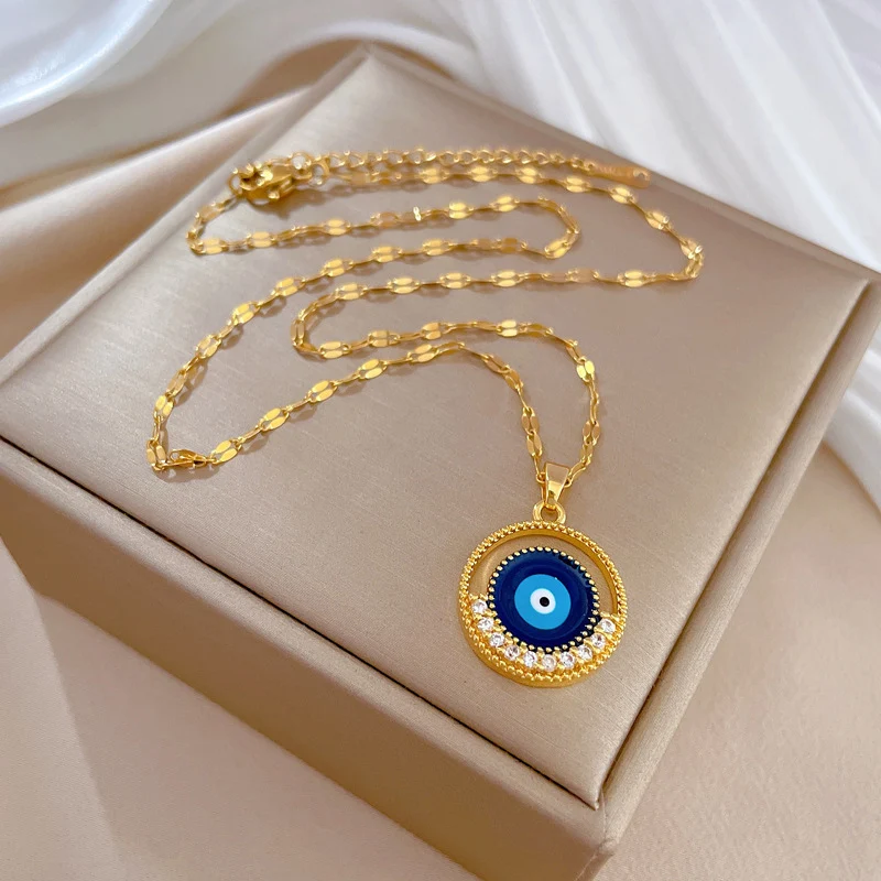 Fashion Special-Interest Drop Olie Diamant Oog Hanger Ketting, een stijlvol accessoire om je outfit te completeren.