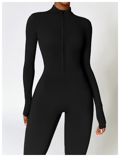 Title 13, Winter Fleece-lined Yoga Jumpsuit Long Sleeve Warm