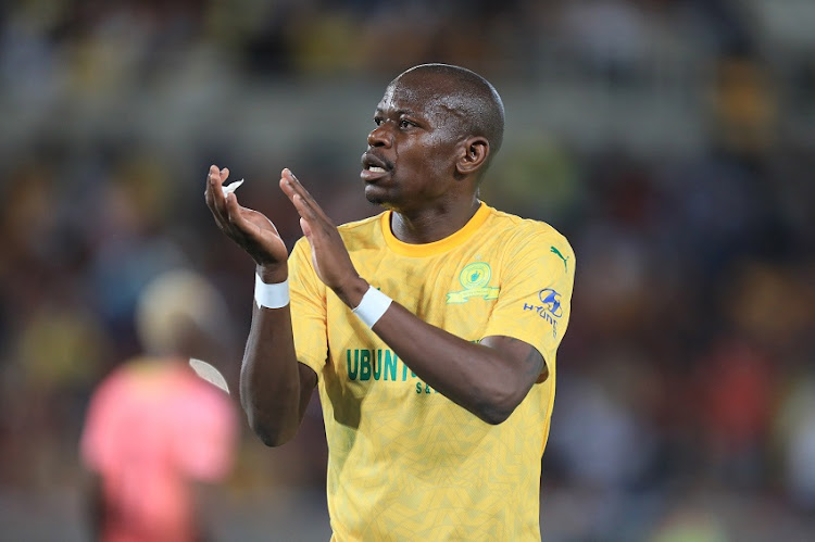 Hlompho Kekana of Mamelodi Sundowns during the Absa Premiership match between Baroka FC and Mamelodi Sundowns at Peter Mokaba Stadium on November 06, 2019 in Polokwane, South Africa.