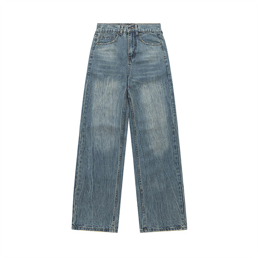 Title 11, Washed and Worn Mens Pleated Denim Trousers Co...
