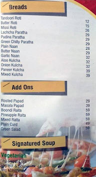 Vinali's Apron menu 2