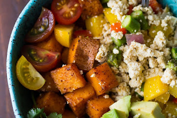 Southwestern Tofu Scramble &amp; Breakfast Sweet Potatoes
