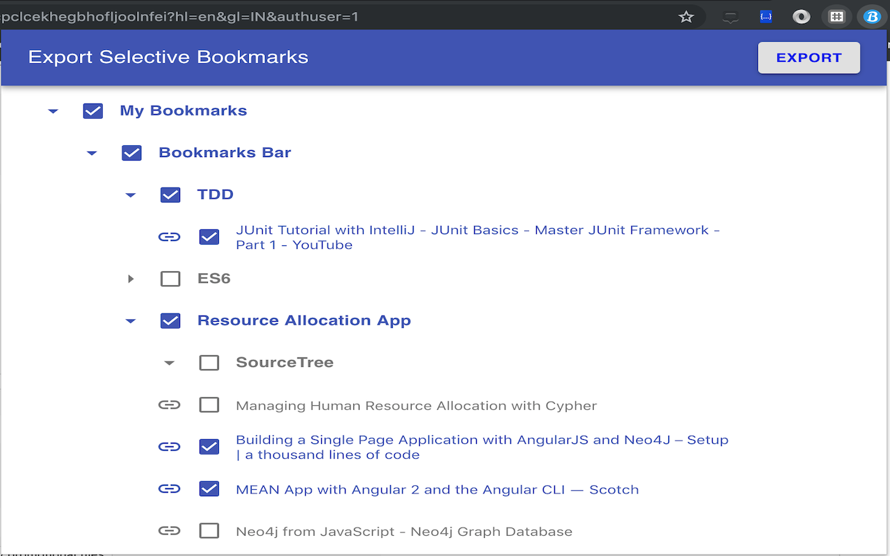 Export Selective Bookmarks Preview image 0