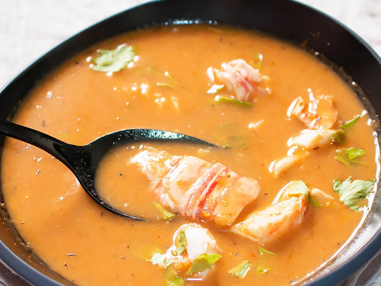 Butter-Poached Lobster and Orange Tomato Bisque – Recipes for Club