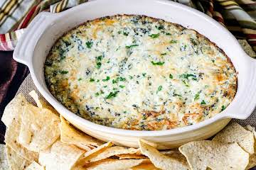 Asiago Spinach and Artichoke Dip for Game Day