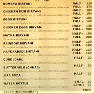 Zafrani Biryani menu 1
