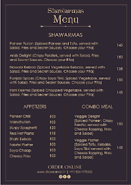 Shawarmas menu 1