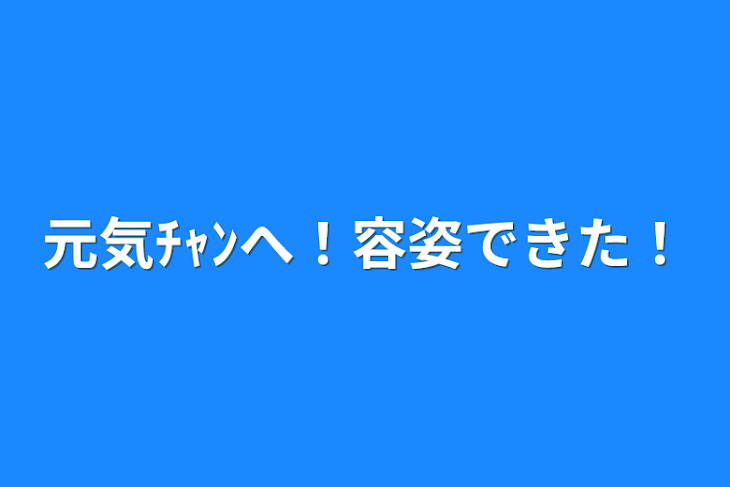 「元気ﾁｬﾝへ！容姿できた！」のメインビジュアル