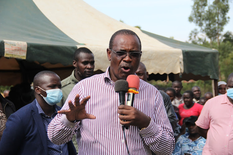 Former Nairobi Governor Evans Kidero in Rangwe constituency on January 8,2022