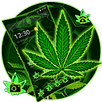 Green Football Weed Leaf Theme