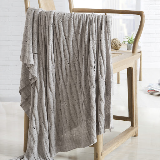 Title 2, Bamboo fiber knitted blanket, soft and breathab...