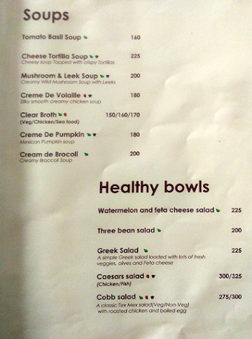 The Bark menu 