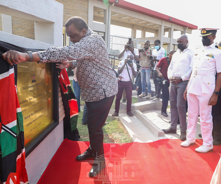 President Uhuru Kenyatta has officially opened Phase One of the ultra-modern Jamhuri Sports Ground in Woodley, Nairobi.