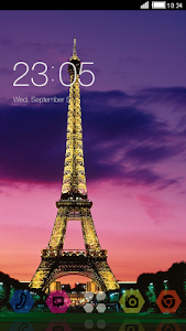 Sunset Paris CLauncher Theme screenshot 0