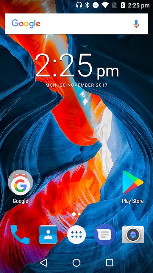 Screen shot of Home Screen