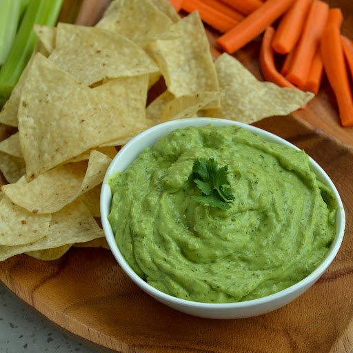 A tasty Avocado Dip or spread made quickly and easily in the food processor in less than ten minutes.  