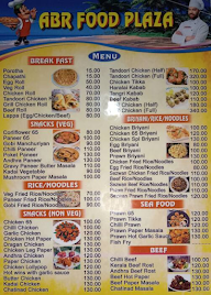 ABR Food Plaza menu 1