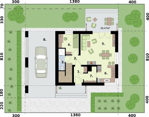 Sevilla 3C - Rzut parteru