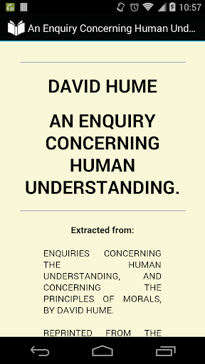 Human Understanding by Hume