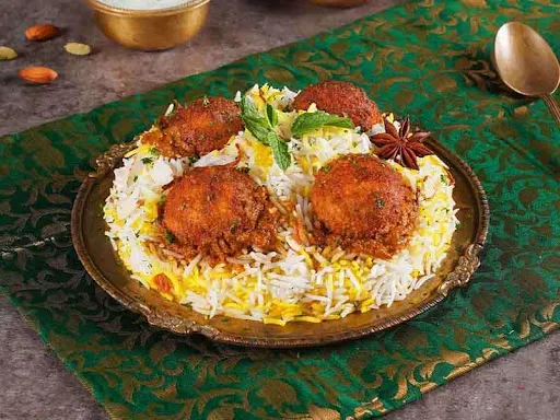 Malai Kofta Biryani (Creamy Kebab Biryani, Serves 1)