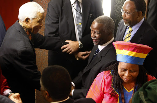 Former presidents Nelson Mandela and Thabo Mbeki.