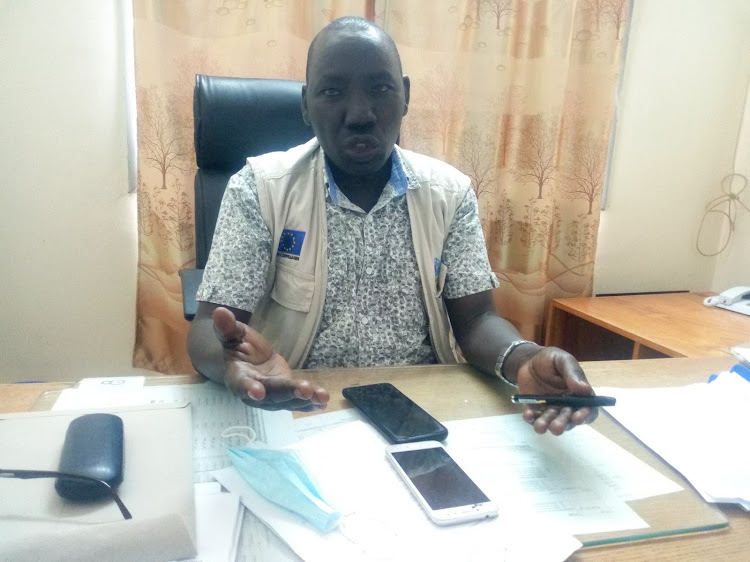 Baringo County Referral Hospital administrator Michael Rotich in his office on November 10, 2021.