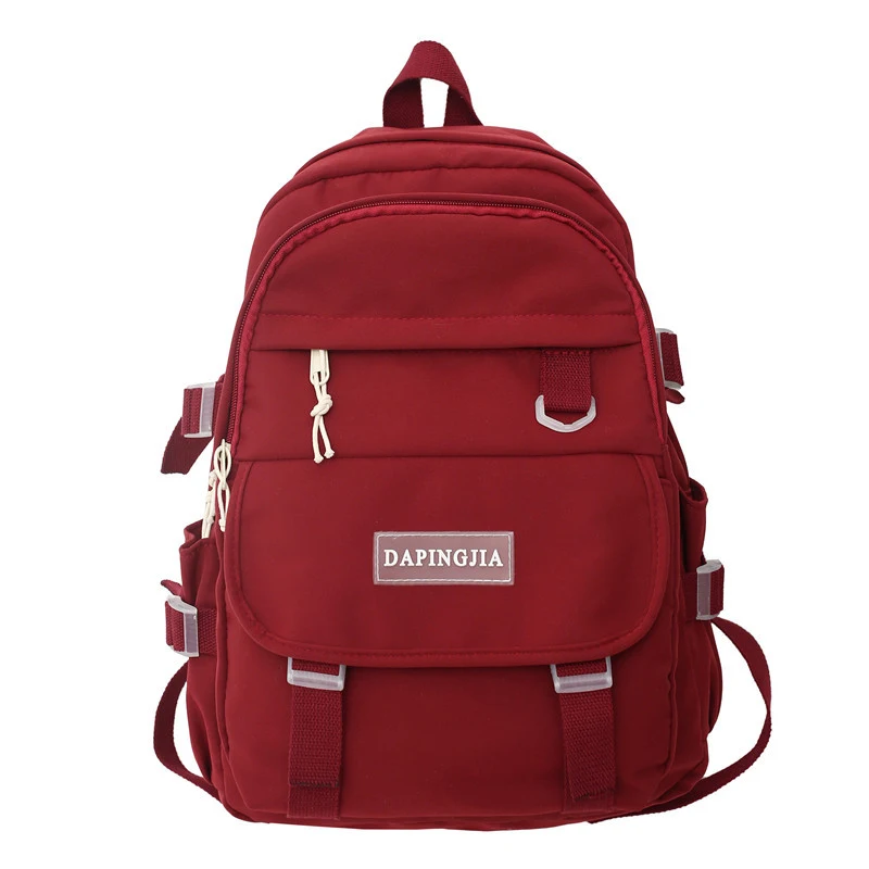 Mochila universitária branca à prova d'água para faculdade. Protege seus livros, laptop e pertences da chuva. Perfeita para o dia a dia.