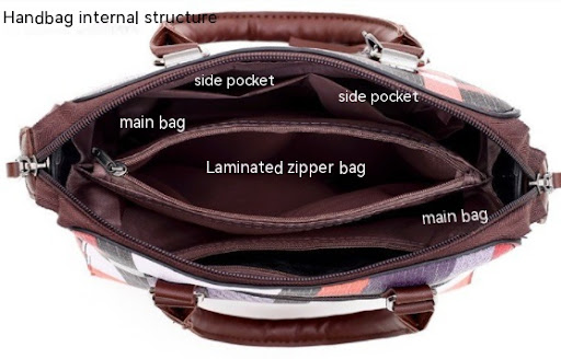 Title 3, New Luxury Handbags Plaid Women Bags Designer S...