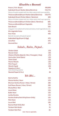 Swagath Restaurant & Bar menu 3