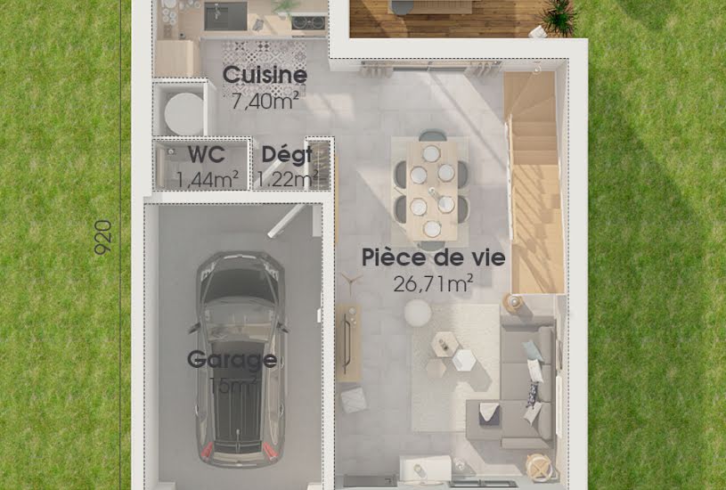  Vente Terrain + Maison - Terrain : 825m² - Maison : 82m² à Bois-le-Roi (77590) 