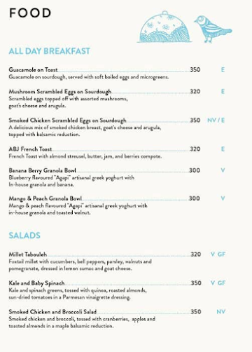 Blue Tokai Coffee Roasters menu 