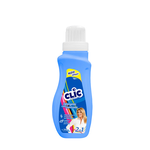 //Detergente Liquido Clic Con Suavizante 2 En 1 500Ml undefined