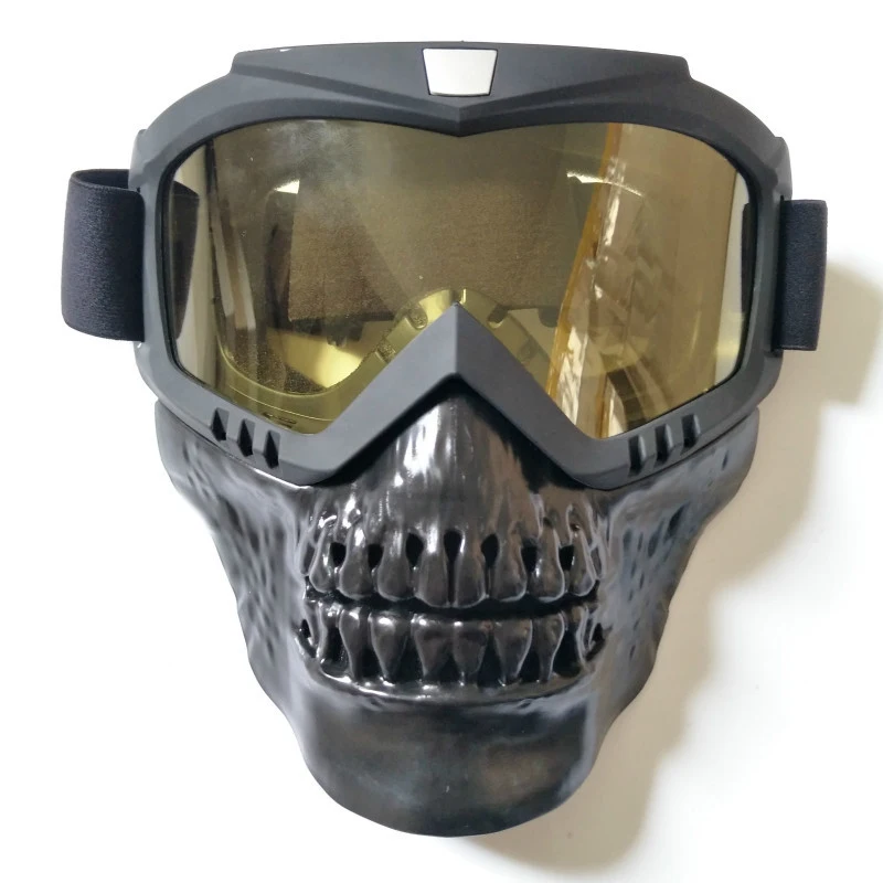 Motorcycle Outdoor Sports Demon Skull Mask Wind Sun and Dust Protection Breathable Ideal for Bikers and Outdoor Enthusia