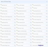 Chinese Daily menu 1