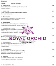 Echo, Royal Orchid Central Grazia menu 1