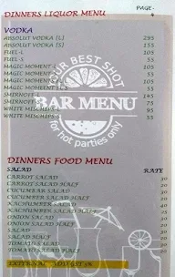 Dinner Bar Cum Restaurant menu 1