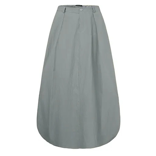 Title 7, High waist, slim and versatile A-line long skir...