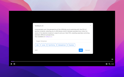 VodSync.tv - Twitch Player Extension