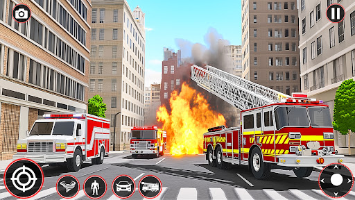 Screenshot Fire Truck Robot Car Game