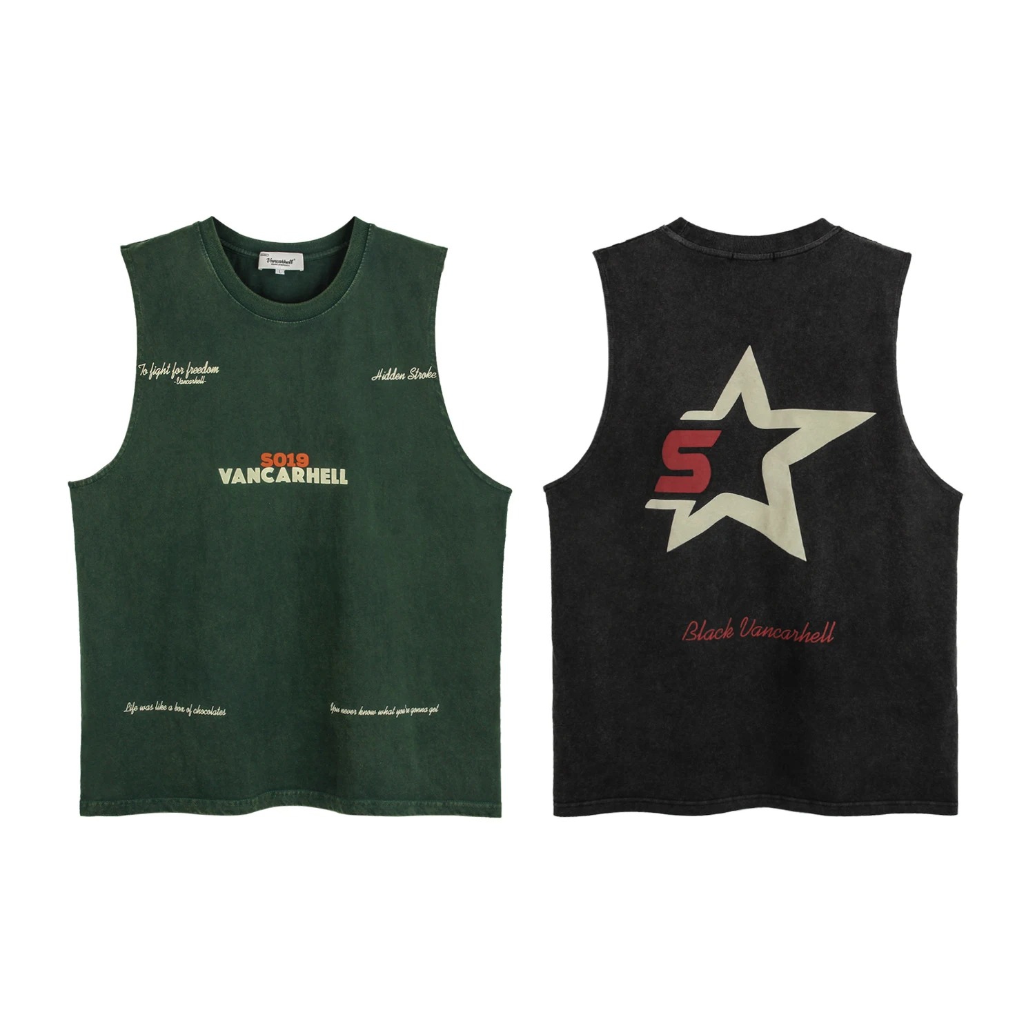 Title 2, T-shirt da uomo con stampa vintage e lavaggio e...