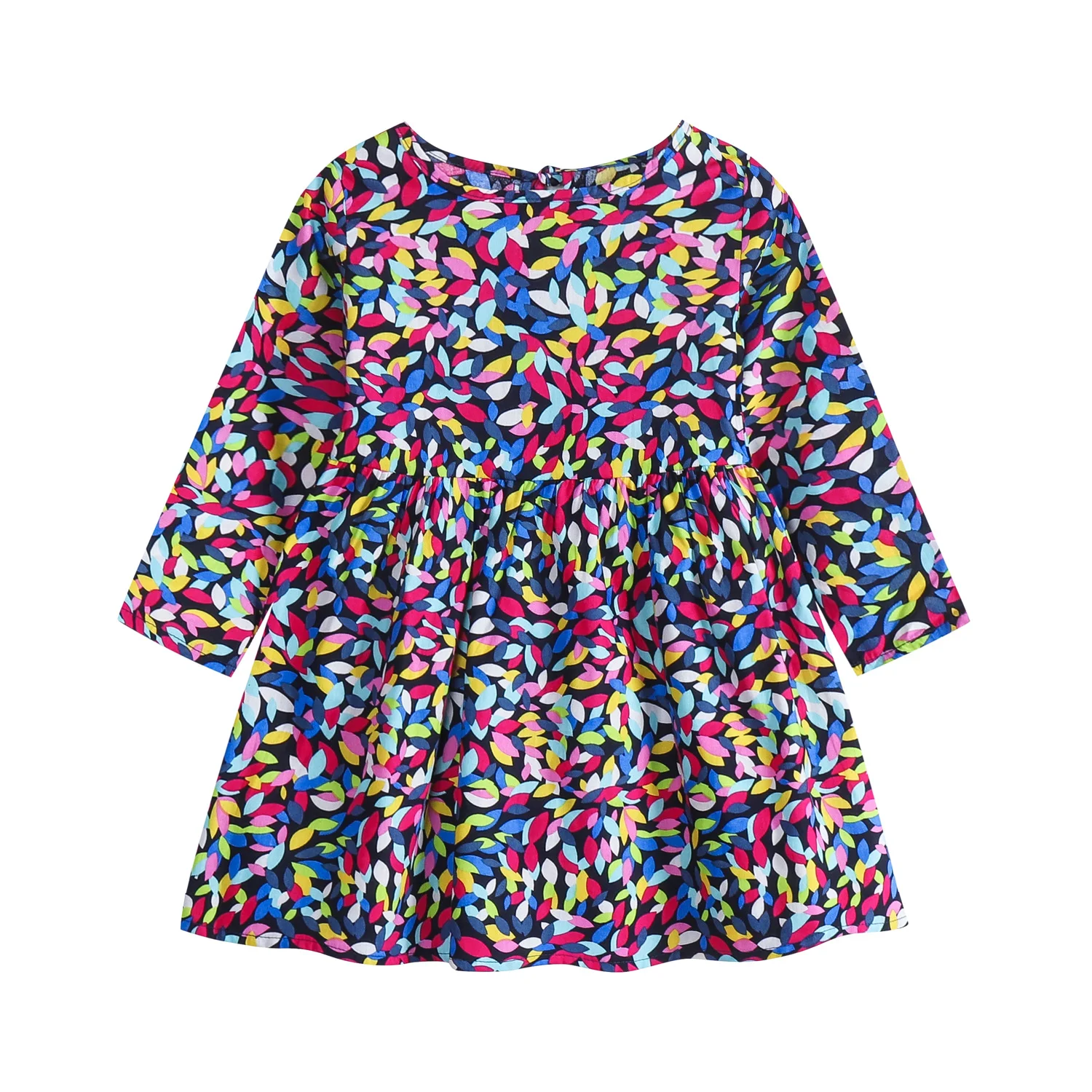Title 14, Vestido infantil floral de algodão com mangas c...